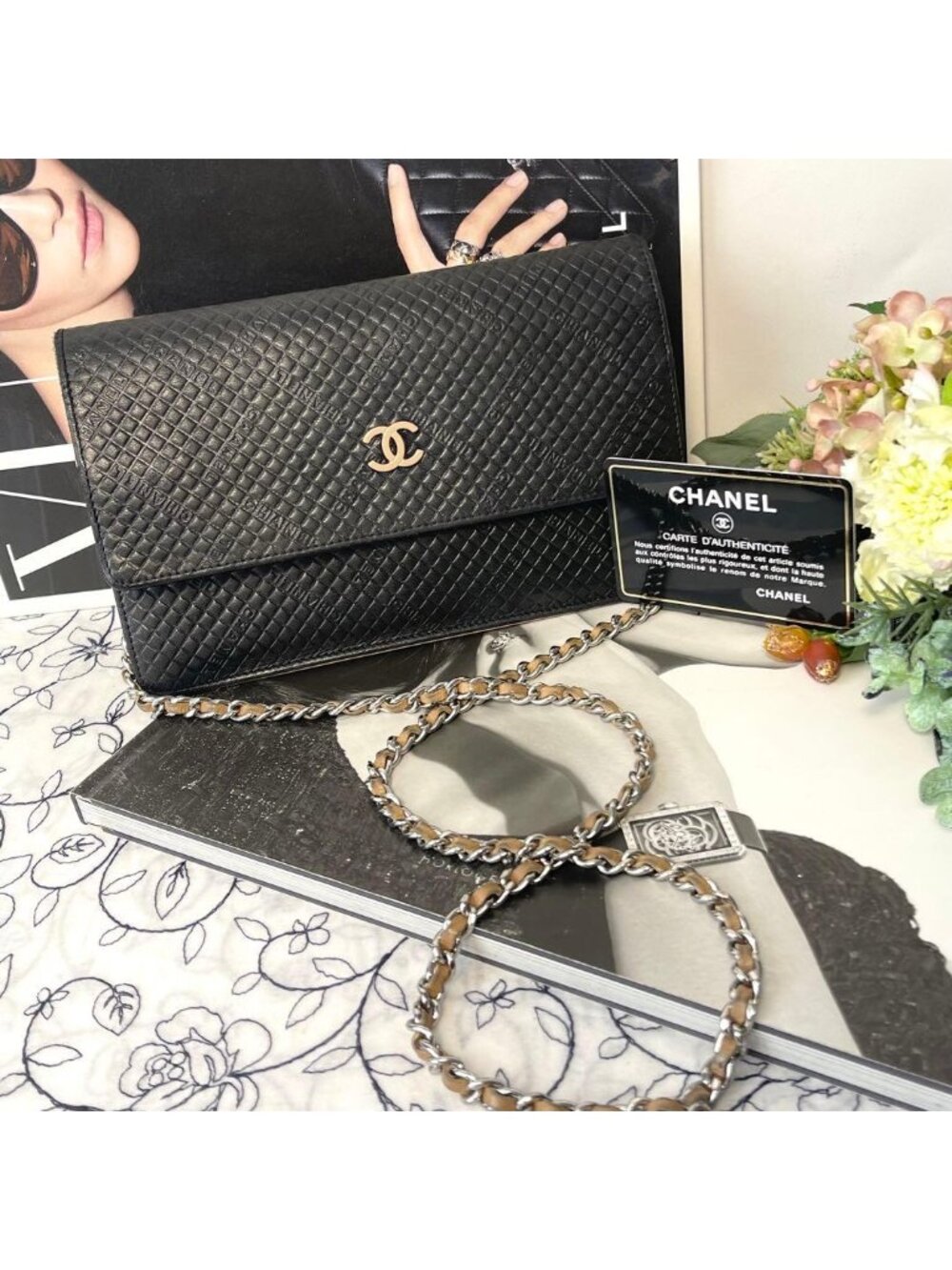 Chanel Chain Wallet Logo Shoulder Bag